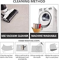 Vista 7 de Luyckfrazy Runner Rug for Entryway, Modern Grey Hallway Long Narrow Rugs Runner Kitchen Bathroom Living Room Low Pile Floor Carpet, 1m 1.5m 2m 2.5m