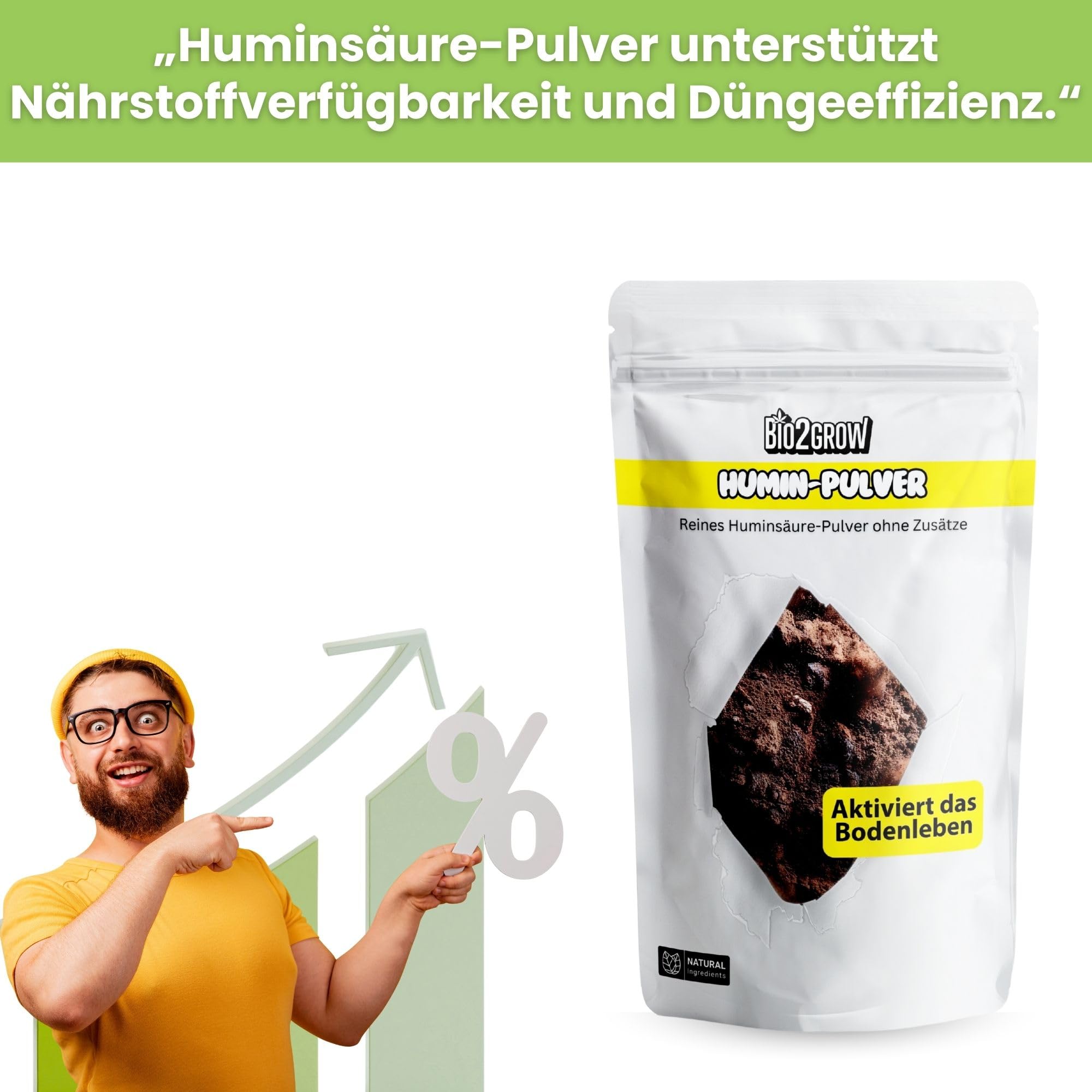 Bio2Grow Humin-Pulver 1 Kg - Dnger Organisch Grow Anbau Outdoor Indoor  Pulver Automatik : Amazon.de: Garten