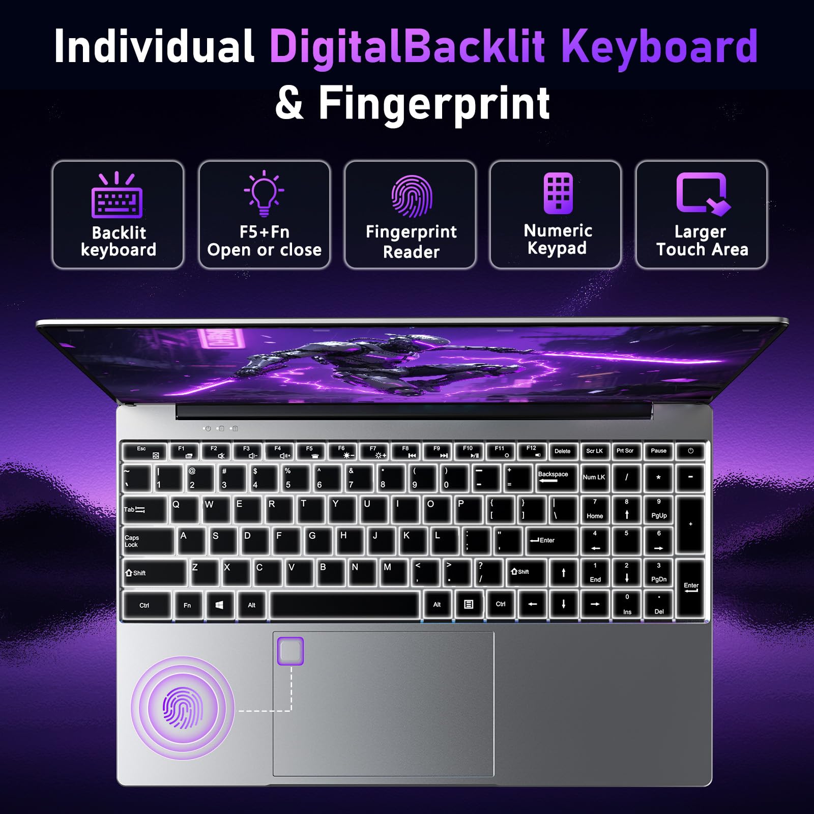 15.6 inch Gaming Laptop, 2025 Laptop Computer Win 11 Pro, 32GB RAM 1TB SSD, R5-7430U (up to 4.3Ghz, Beat 5700U), 15.6" Full HD 1920 * 1080 Display, Radeon Graphics, BT5.0, Office 365