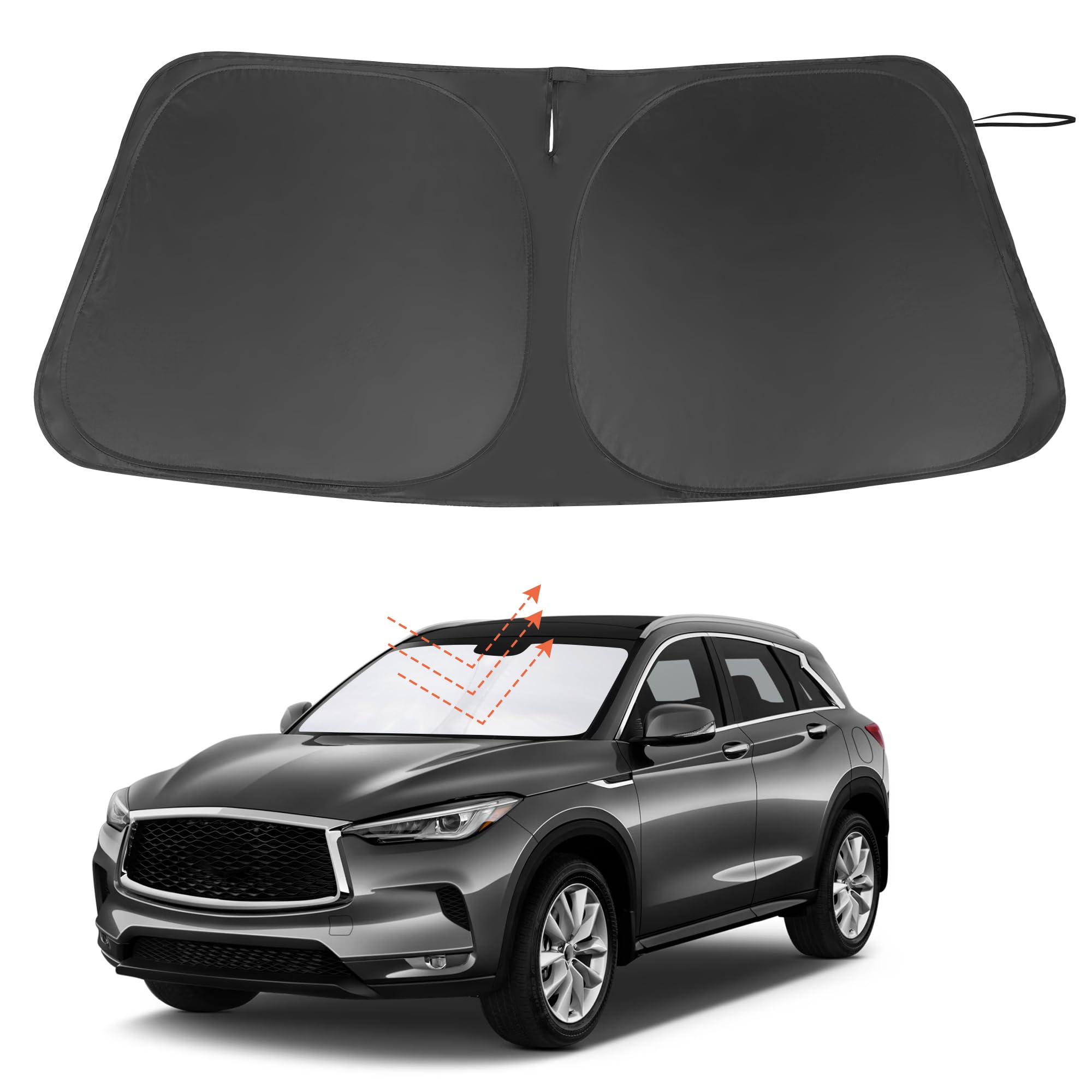 Windshield Sun Shade for 2019-2021 Infiniti QX50/2021-2026 QX55