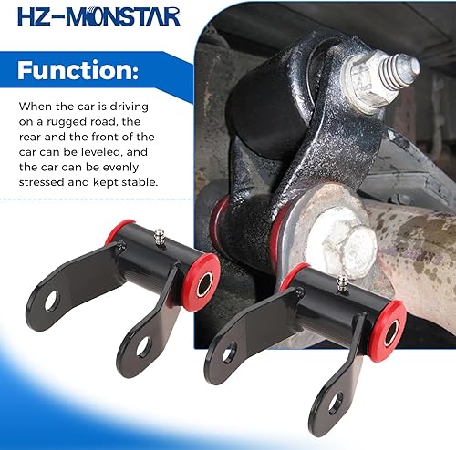 Miniatura 4 de Kit de grillete de hoja de elevación trasera de suspensión de 1-1.5 pulgadas, 2 piezas de grillete trasero de hoja de elevación trasera compatible