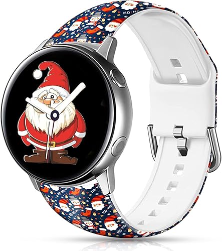 OOCASE Correas de Navidad de 0.787 pulgadas compatibles con Samsung Galaxy Active 2 de 1.732 pulgadas, 1.575 pulgadas, Galaxy Watch 3 de 1.614