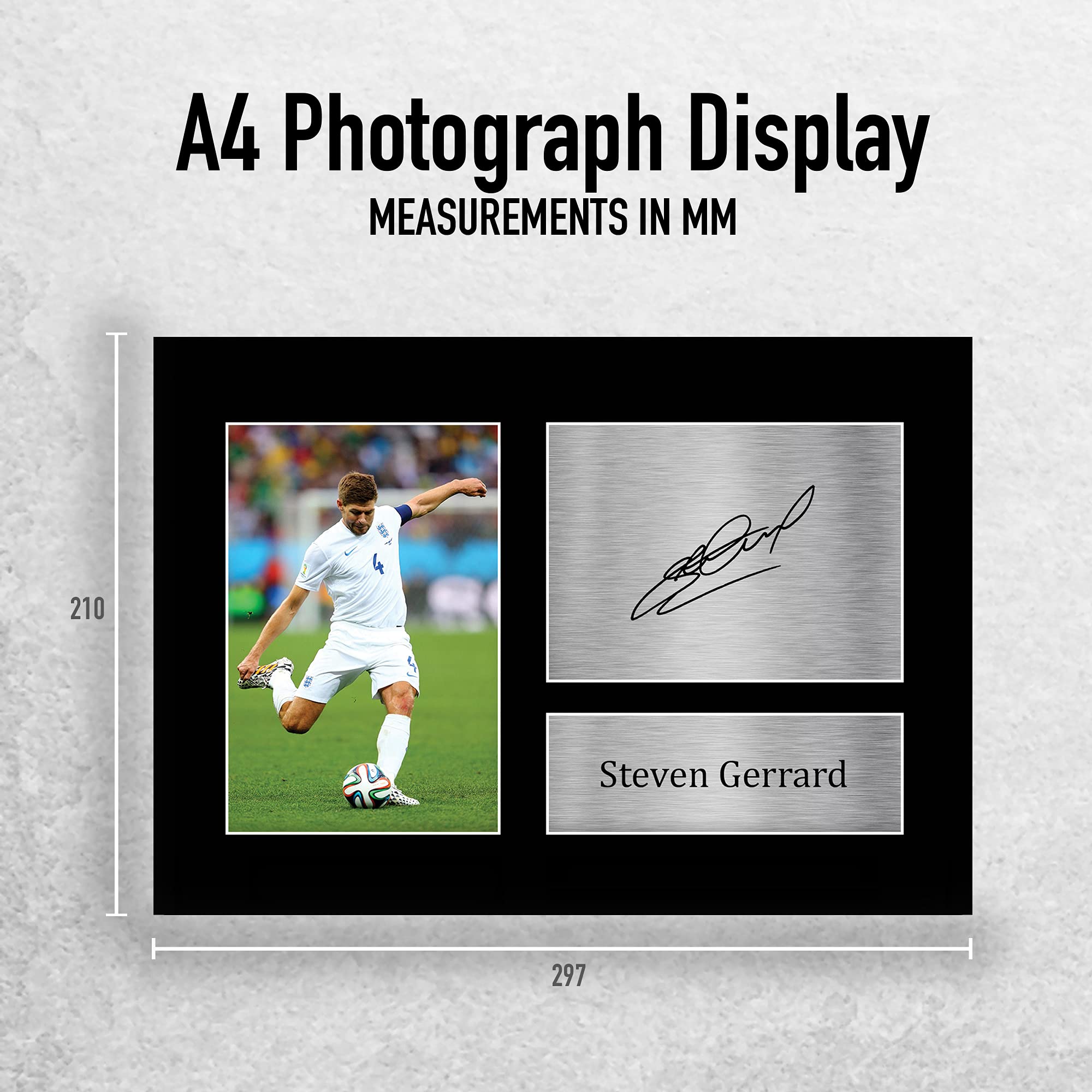 HWC Trading A4 Steven Gerrard England Gifts Printed Signed Autograph Picture for Football Fans and Supporters - Image 2