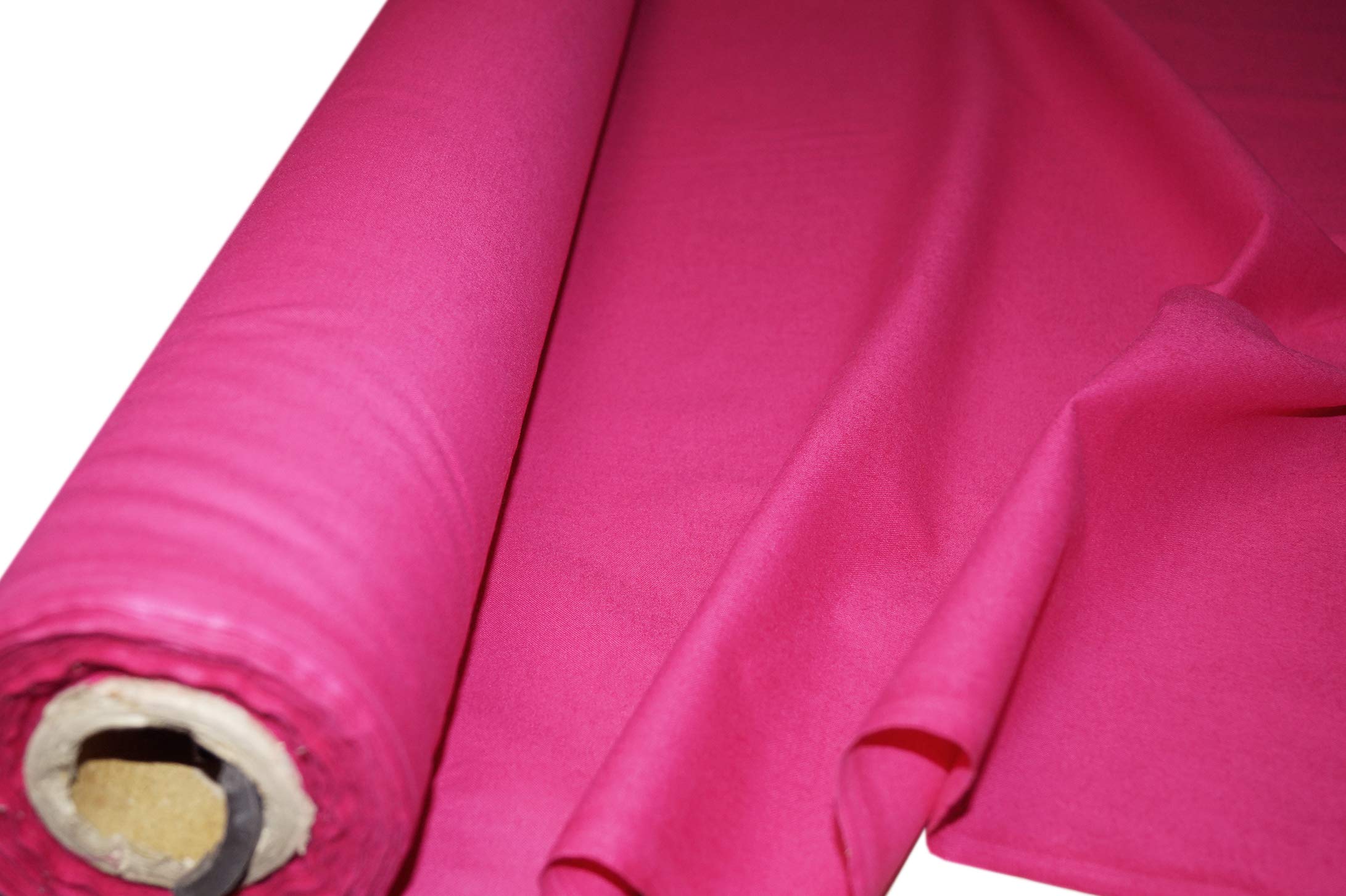 Cerise Pink Plain 100% Cotton Fabric PER METRE / ***Free UK Post***