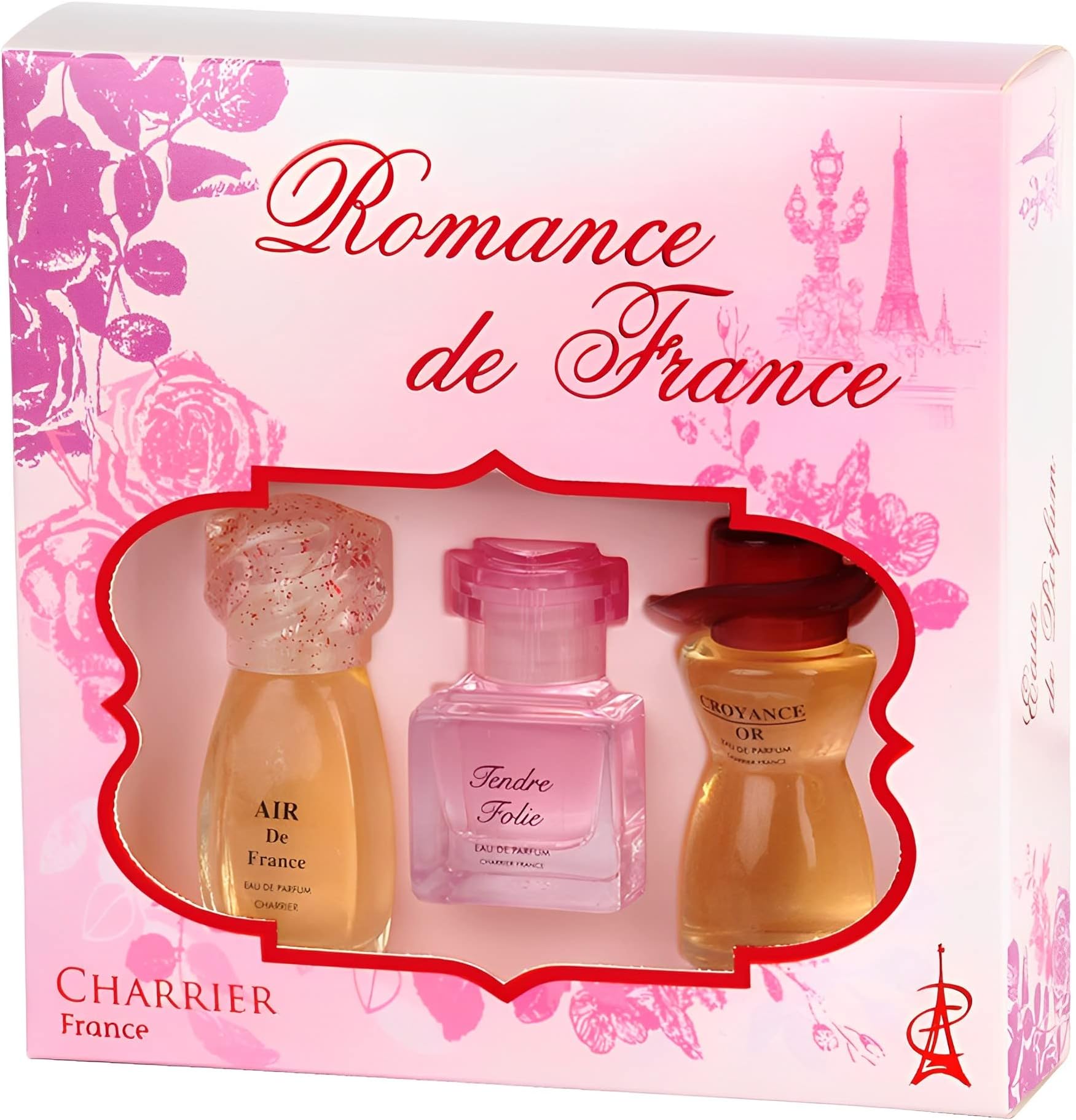 3 Eaux de Parfum Gift Set - 'Romance de France' - 33.6 ml - Made in Provence, France