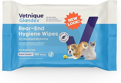 Miniatura 4 de Vetnique Labs Glandex - Toallitas higiénicas para mascotas de 100 unidades y Glandex Advanced Vet-Strength Chews 60 unidades paquete de toallitas de