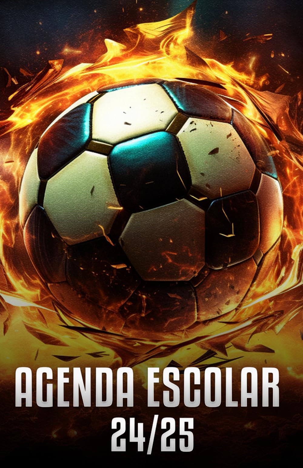 Agenda Escolar 2024-2025 Fútbol: Planificador diaria, día por página, estudiante de primaria y secundaria, a5