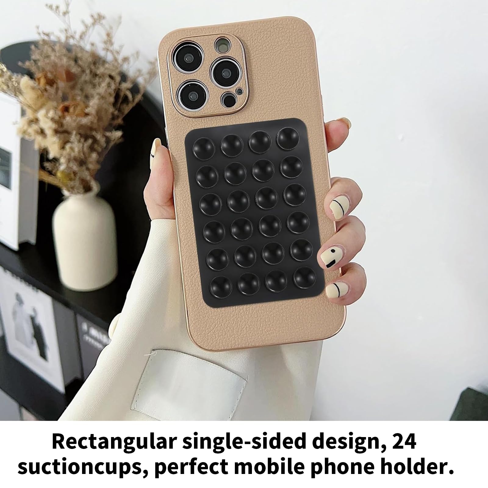 Lot De 12 Supports Ventouse Silicone Pour Téléphone - Double Face Adhésif - Universel Tous Modèles