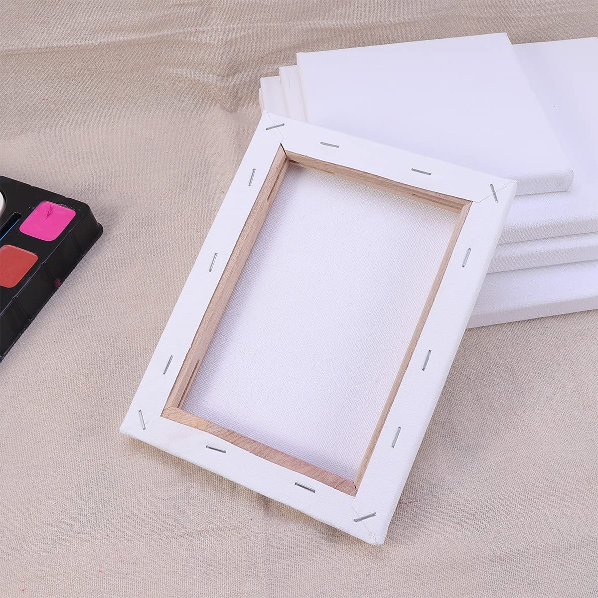 Tela De Lienzo Lienzo Enrollada 1 0PCS Pintura al óleo Lienzo Pintura de Madera Marco algodón Blanco Estirado Lienzo Marco Dibujo Pintura Bricolaje Artista estirado Lienzo 793