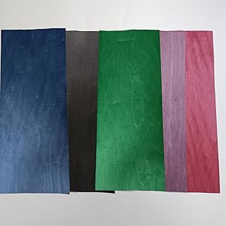 Ebpsneer 5 Pcs Dyed Maple Wood Veneer, 20” x 8”, Fingerboard Veneer Sheet – Apply for Skate Board,Fingerboard,Guitar,Wood Crafts,Inlay