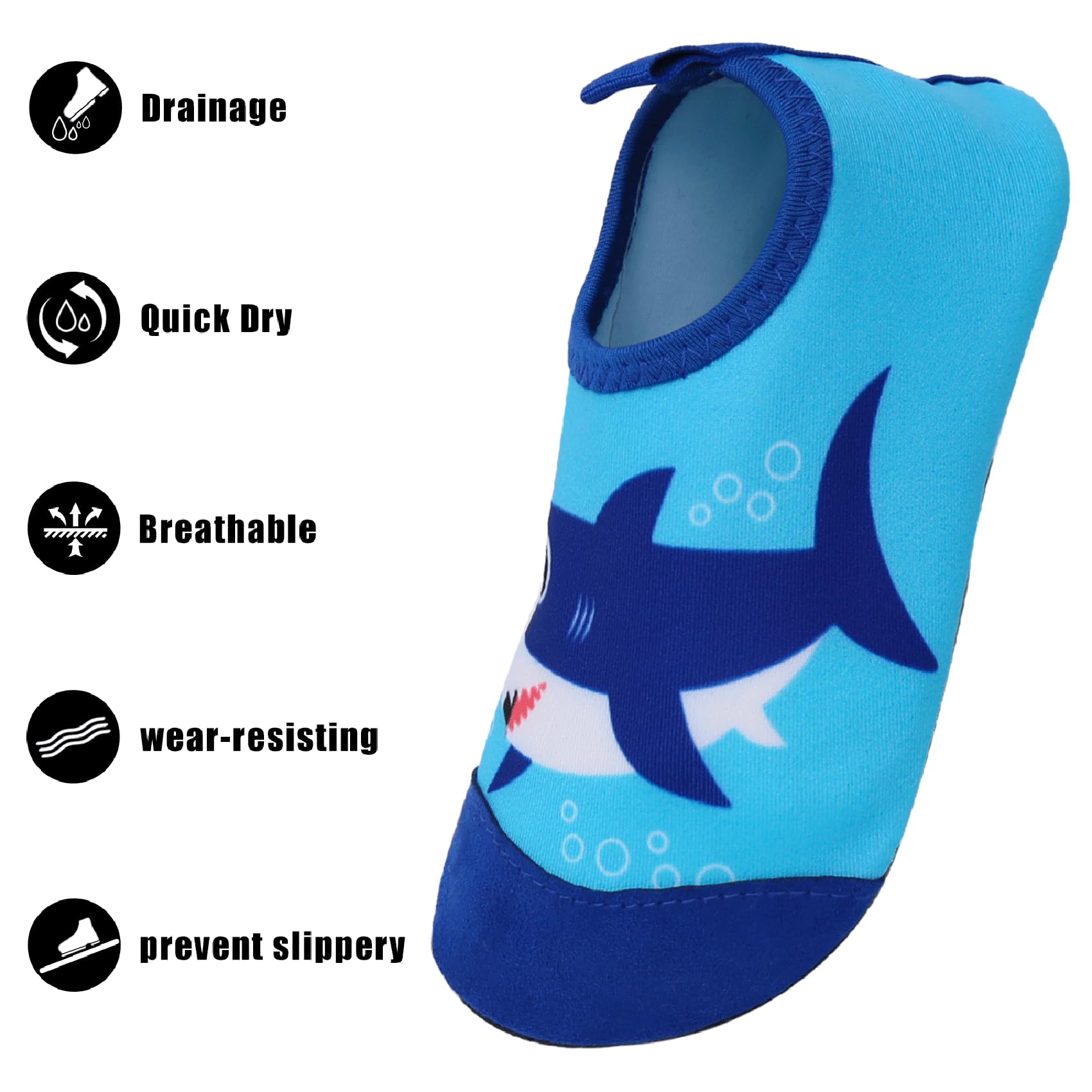Escarpines Niño Niña Zapatillas de Agua Playa, Secado Rápido Calcetines Piscina Niño Agua Zapatos Escarpines para Bebe, Calzado Descalzo de Surf Buceo Natación
