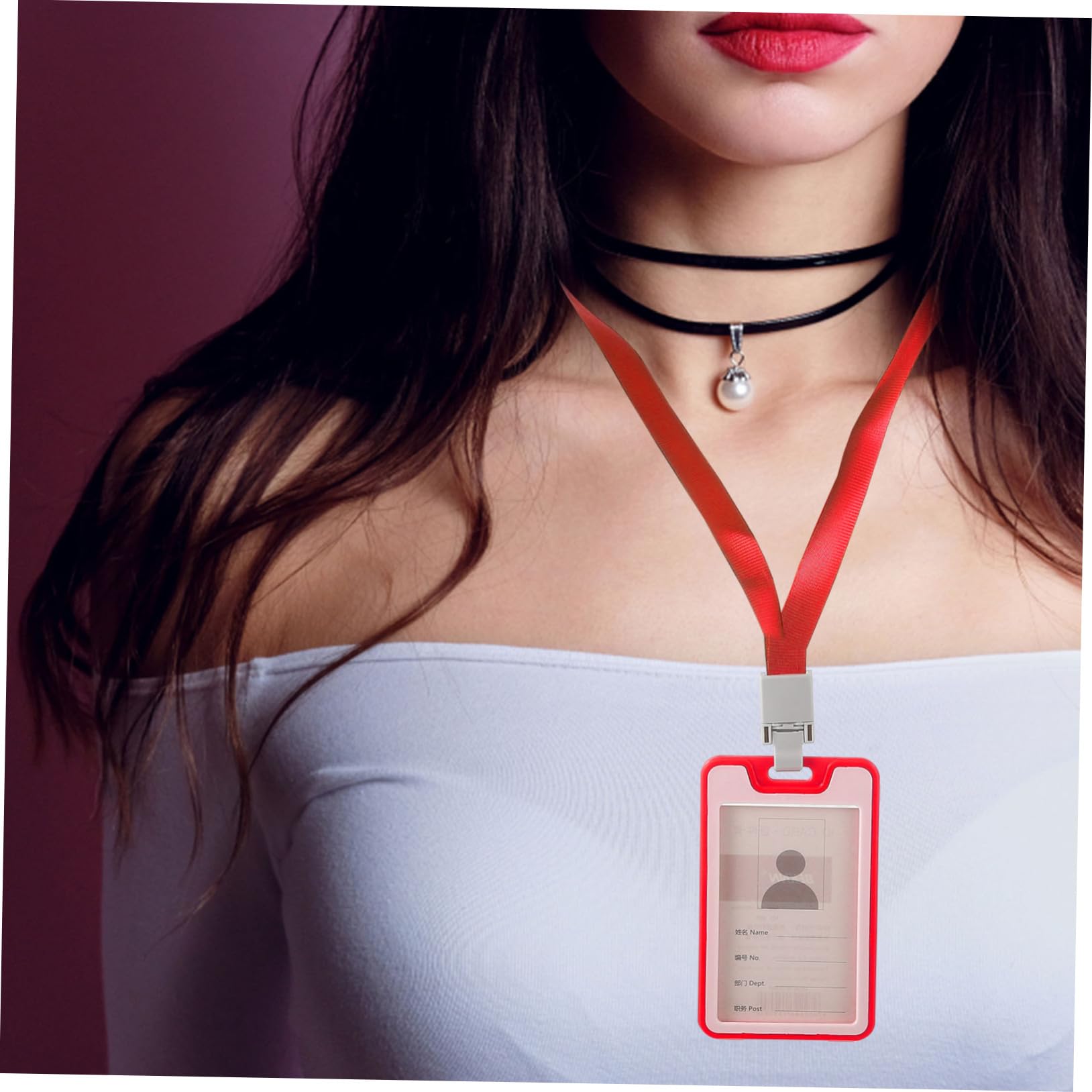 TEHAUX 30piezas Fundas Para Tarjetas De Identificación Con Cordón De Protección Transparente y Ligera Para Oficina y Eventos