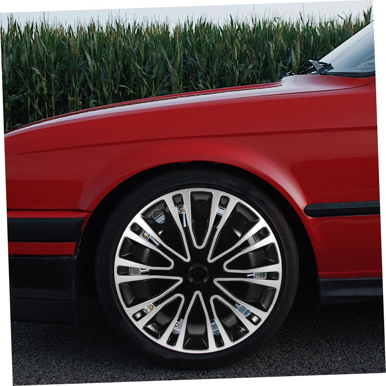 Anneome Tapacubos de Rueda Automotriz de Repuesto para Coche y SUV Diseño Liso y Acabado Refinado, Material PP Resistente y Duradero para Decoración Versátil
