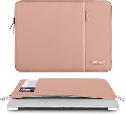 Vista 316 de MOSISO Funda vertical de poliéster con bolsillo para laptop de 15 pulgadas, para MacBook Air 15 M4 A3241, M3 A3114 y M2 A2941 de 2025, 2024 y 2023
