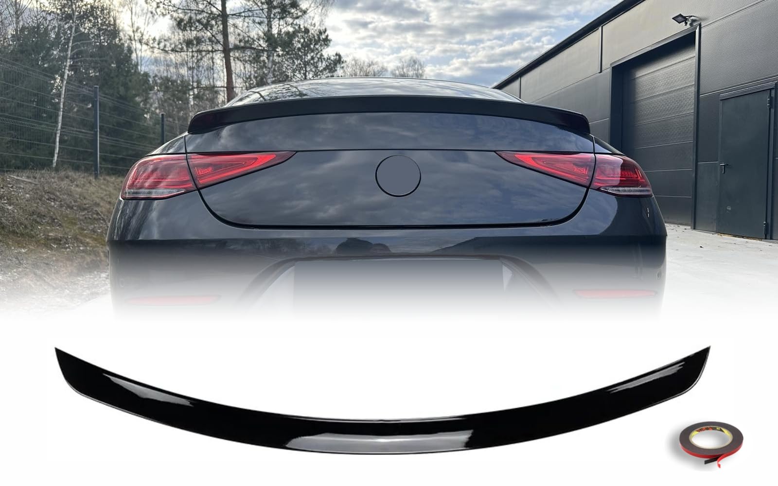 MpTuned Spoiler posteriore MB C257 nero lucido per bagagliaio CLS classe C257 2018-2023 anno modelli Performance Tuning Restyling