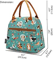 Vista 3 de Bolsa de almuerzo aislada FlowFly - Bolsa de asas organizadora para mujeres/hombres, perro