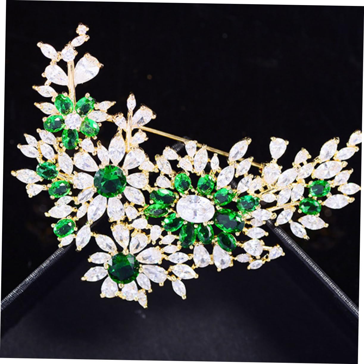 spilla da appendere mujer lady green woman corpetto spilla splendente spilla zircone
