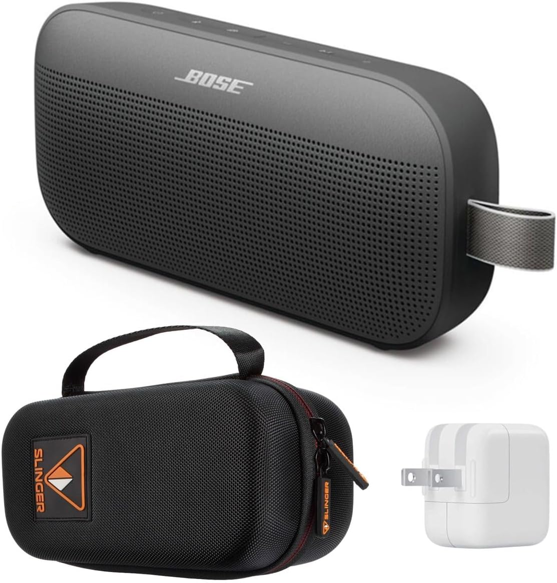 Bose SoundLink Flex 2nd Gen Bluetooth Speaker, Black, Bundle with Hard Shell Travel Case
