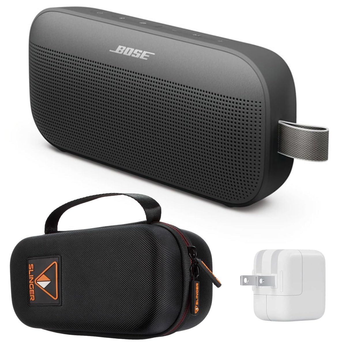 Bose SoundLink Flex 2nd Gen Bluetooth Speaker Black Bundle with Hard Shell Travel Case