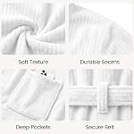 PJGGZ Shawl Collier peignoir pour homme, robe longue serviette douce pour les hommes - Super Absorbant Sécher rapidement mais chaud