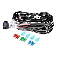 Vista 20 de RIGIDON Kit de mazo de cables de barra de luz LED, interruptor basculante de 12 V, 18 AWG, relé de alimentación, cable automotriz para barra de luz