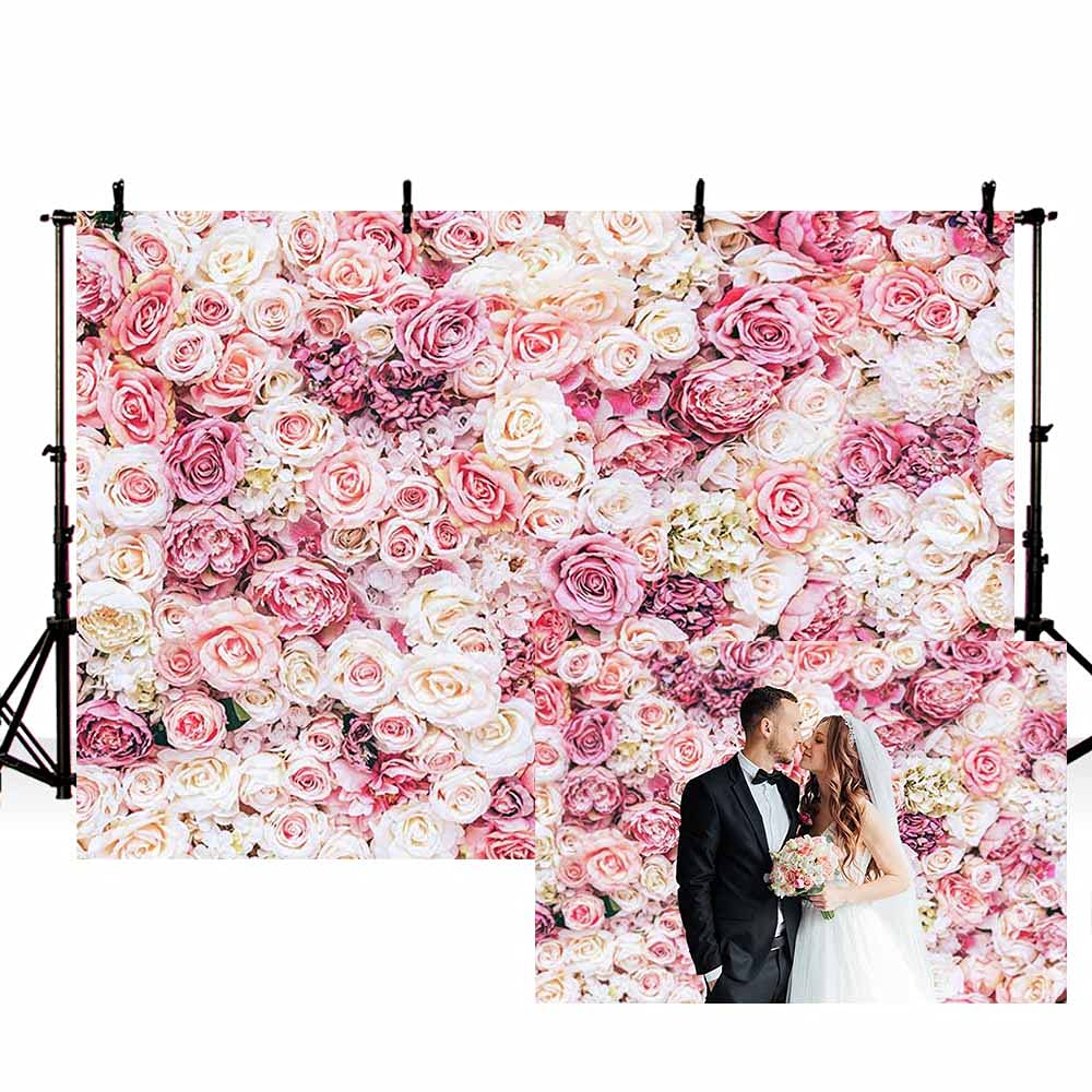 MEHOFOND Foto-Hintergrund 2,1x1,5 M – Lila/weiße Zauberin-Blume – Für Portrait, Geburtstag, Hochzeit