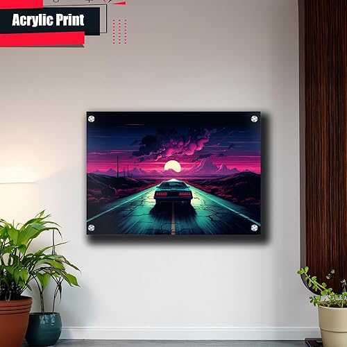 Miniatura 4 de Unique Synthwave Style Retro Art, 80s style art, framed poster print, guest room art, cool living room art, Wall Art Living Room, poster Prints