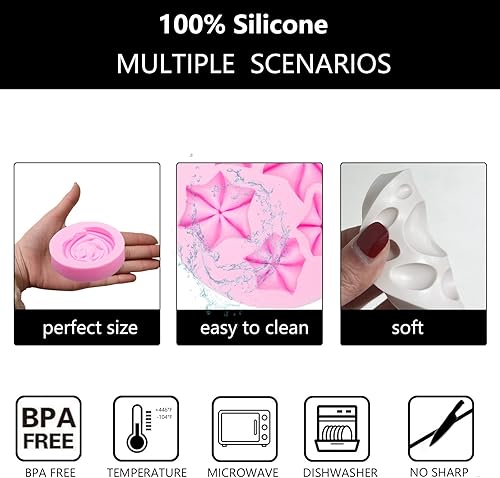 Miniatura 3 de Moldes de silicona para cupcakes en forma de crema, forma de corazón y estrella, para decoración de tartas para cumpleaños, fiesta temática, postre,