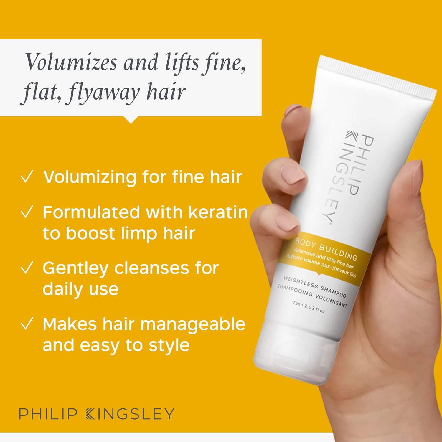 Philip Kingsley Haircare Travel Set: Volumizing Shampoo, Conditioner, and Deep-Conditioning Mask for Fine, Limp Hair - Adds Body and Shine - Image 3