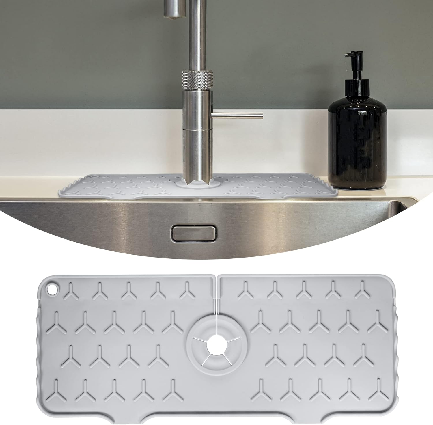 SinkShield Premium Sloped Sink Protector for Kitchen Sink, Drip Catcher