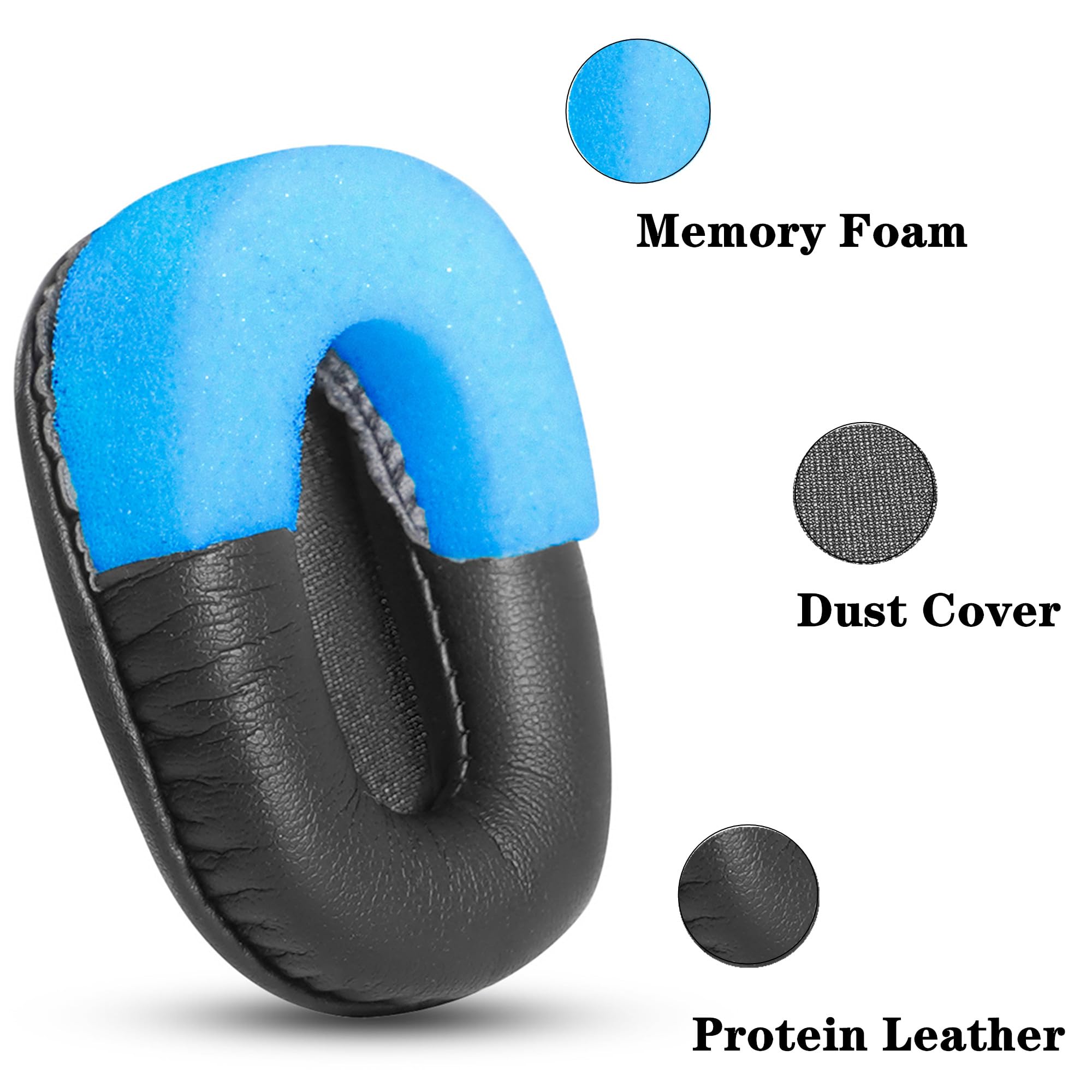 YunYiYi Replacement Ear Pads Cushions Compatible with VXI BlueParrott B450-XT S450-XT B450XT Noise Canceling Bluetooth Headset Protein Leather Earpads Ear Cups Cover Repair Parts