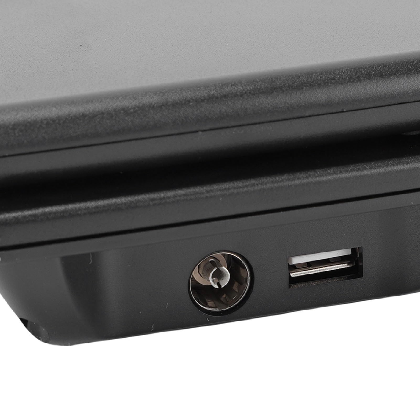Jectse Lecteur DVD Portable de 9,8 Pouces avec télécommande, écran pivotant, Deux Haut-parleurs, Prise en Charge de l'entrée USB, de la Sortie AV et de Plusieurs (Prise UE)