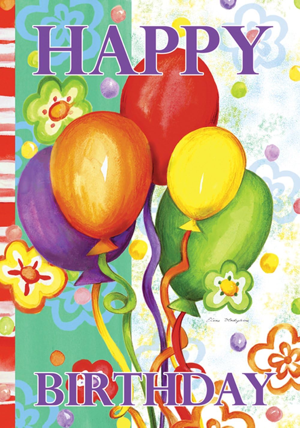 Toland Home Garden 109590 Birthday Bash Birthday Flag 28x40 Inch Double Sided Birthday Garden Flag for Outdoor House party Flag Yard Decoration