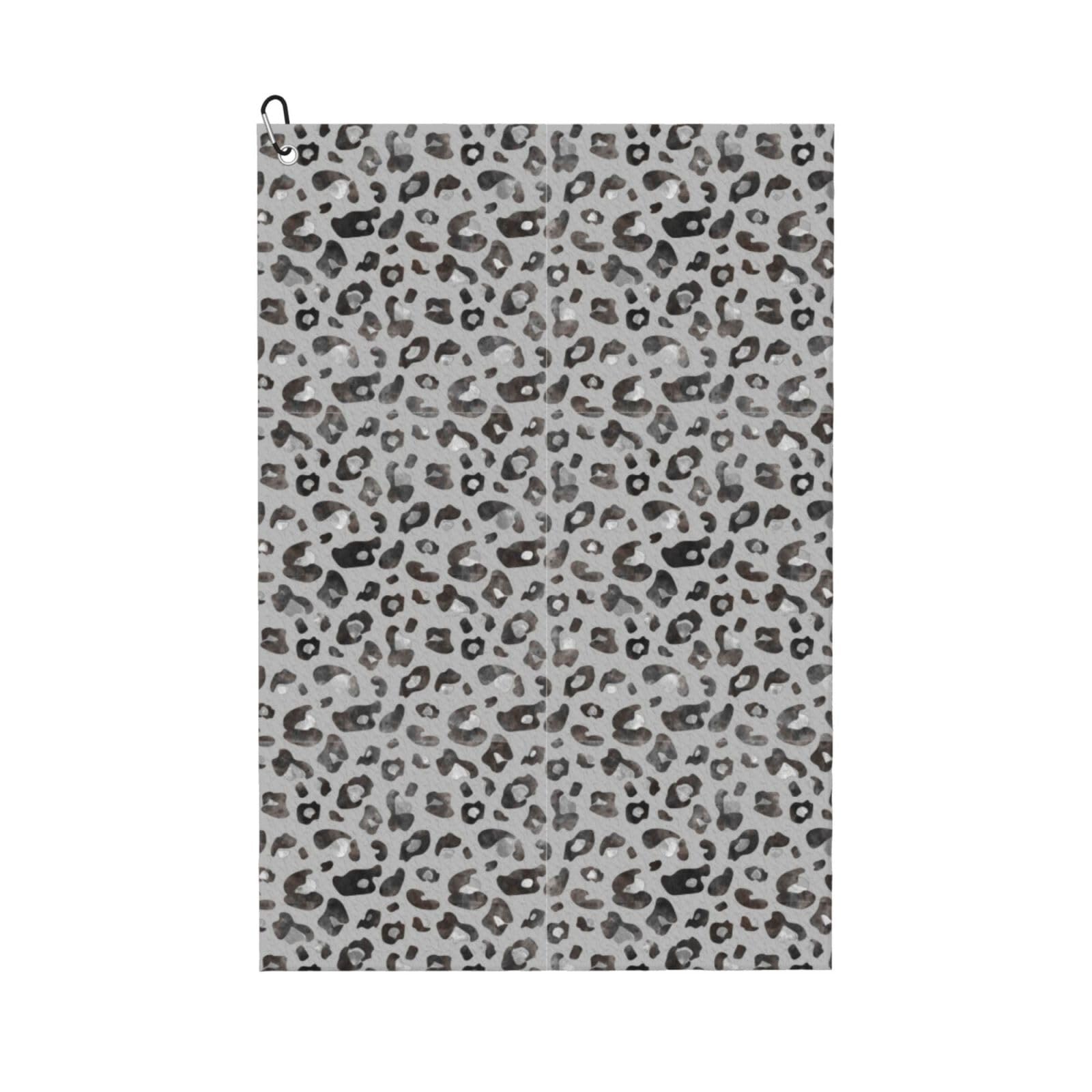 AOOEDM Wild Animal Leopard Print Print Golf Towel with Carabiner Clip Absorbent Microfiber Golf Towel for Cleaning Golf Ball Club Putter Iron for Golf Bag Trolly Belt Loop 16" X 24"
