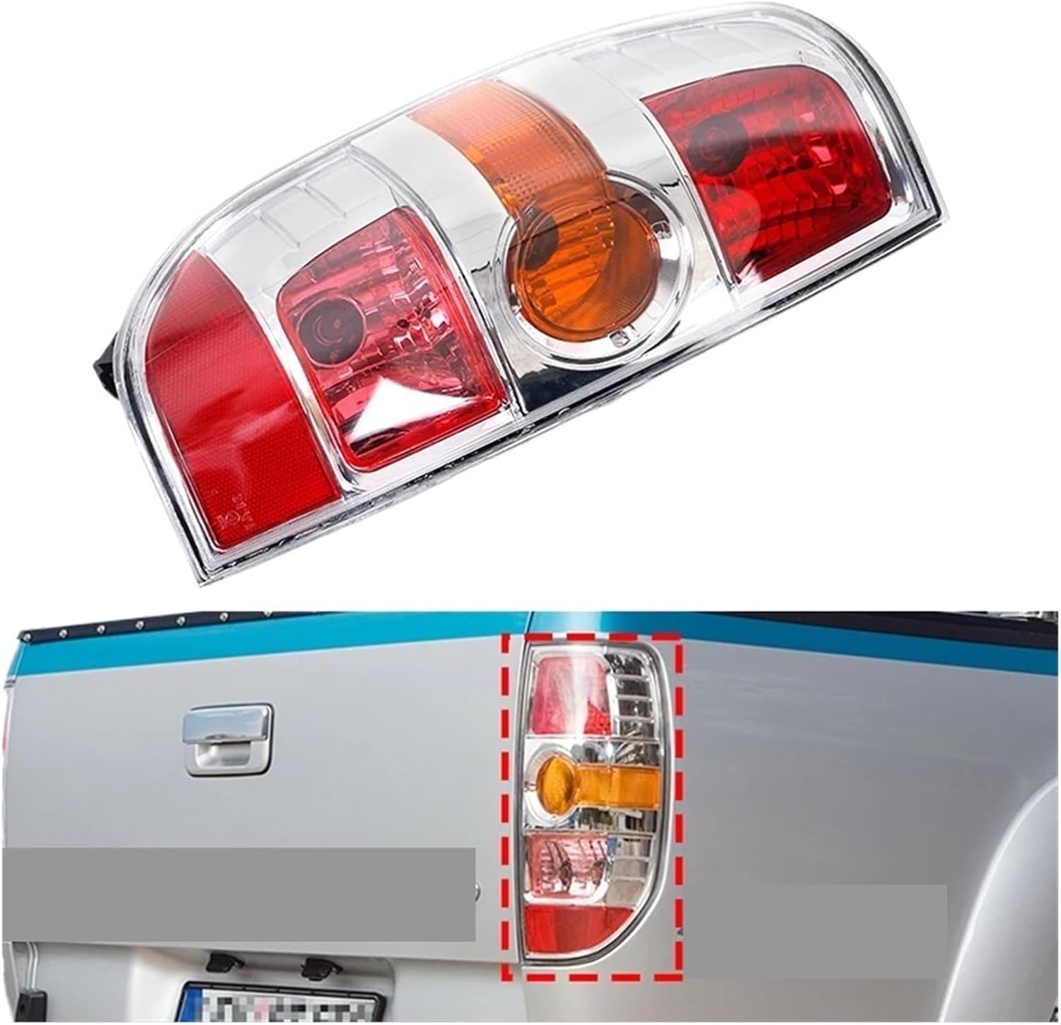 Taillight cover Compatible with Mazda BT50 2007-2011 Car Rear Tail Light Brake Lamp UR56-51-150 UR56-51-160 Accessories(Right)
