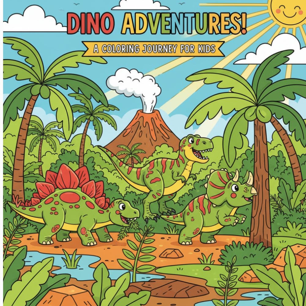 Dino Adventures!: Color The Dinosaurs (A Coloring Journey For Kids)