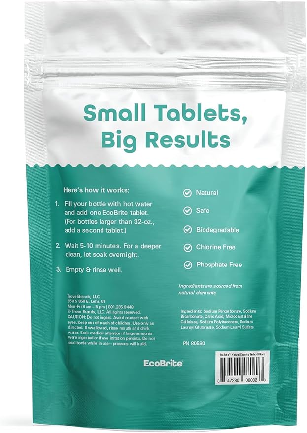 Pastillas de Limpieza Owala EcoBrite Naturales, Pack de 10 miniatura 8