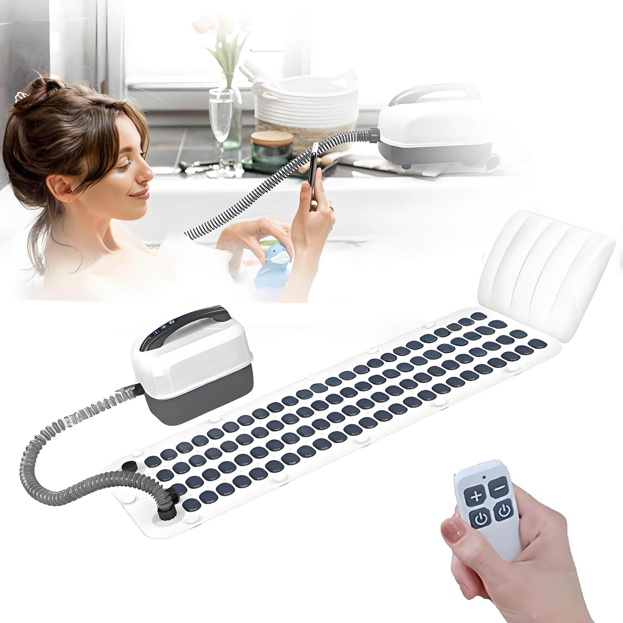 WIANQIAN Full Body Bubble Bath Mat, Wave Mat For Bath, Spa Bubble Bath Massager 124cm