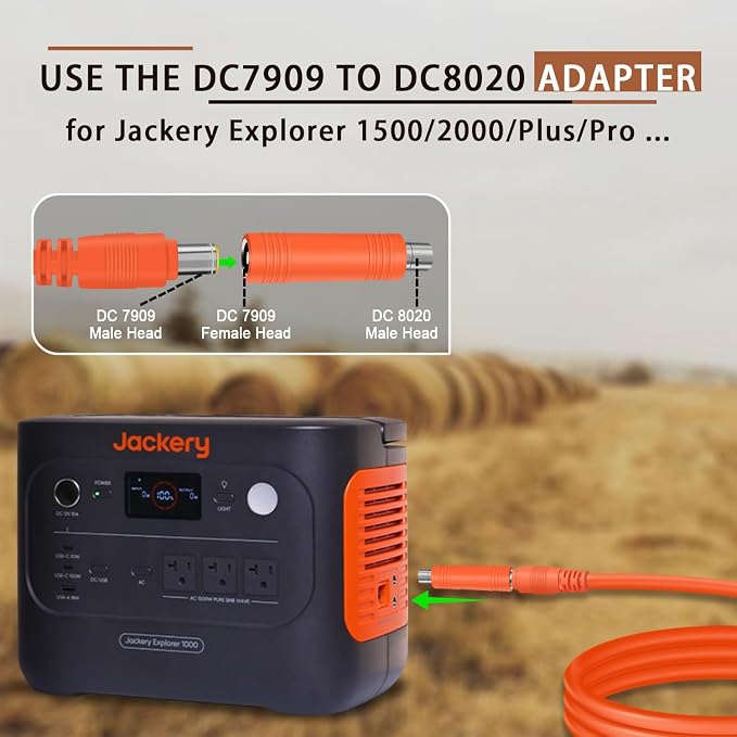 Adaptador de cable solar MC4 a DC 8mm, 1.8 m miniatura 6