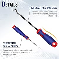 Vista 5 de WORKPRO Juego de púas y ganchos de precisión de 9 piezas con raspador, herramientas manuales automotrices y electrónicas, W000846A