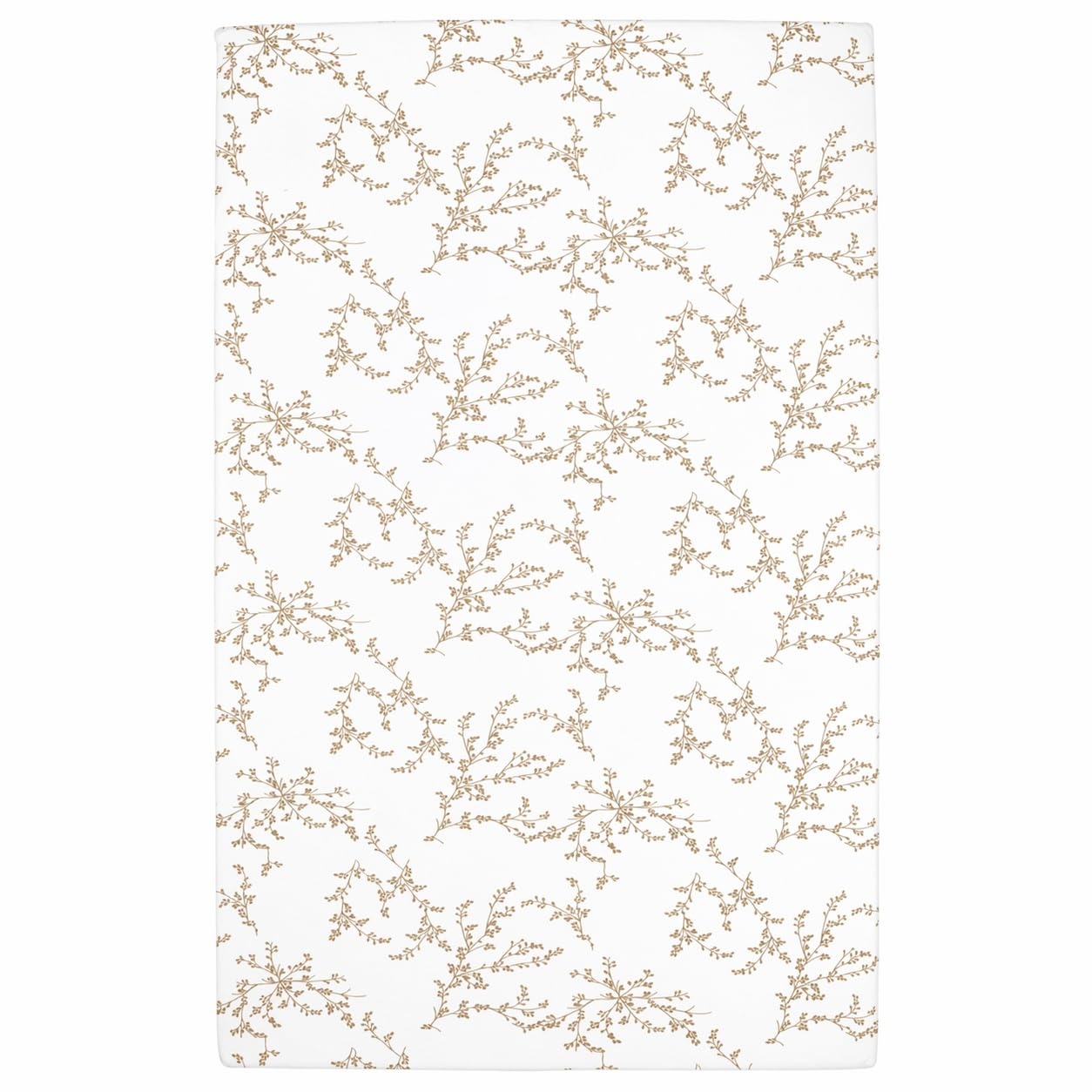 Meyco Baby Printed Jersey Fitted Sheet, Branches Sand, 70 x 140/150 cm, Oeko-Tex Standard 100