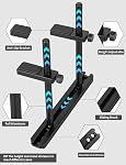 upHere GPU Support Bracket Dual Brace: Fan mounting Adjustable Aluminum Graphics Card GPU Sag Bracket Video Card Stand Holder Graphics Card Bracket,Support Big GPU - 128mm/5.04in