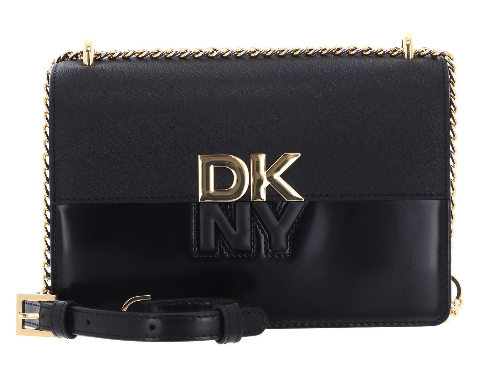 

                                                    DKNY Women's Handbags Flap,Black/Gold,1SZ