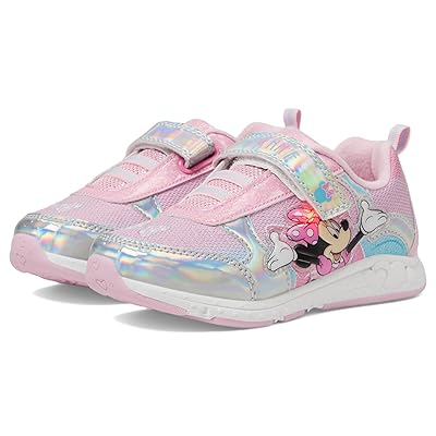 Josmo Minnie Mouse Hologram Sneakers (Toddler/Little Kid) Girls Shoes Silver/Pink