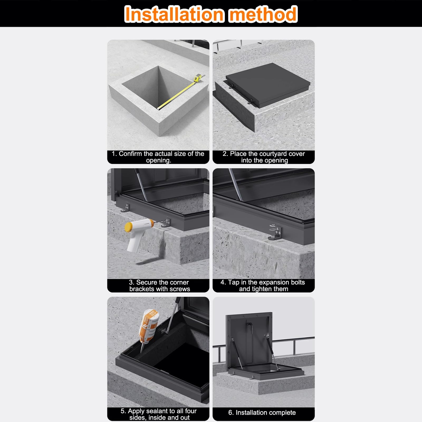 Cubierta de ventilación de salida de emergencia de acero duradero para almacén, ático, sótano, solución de seguridad ideal