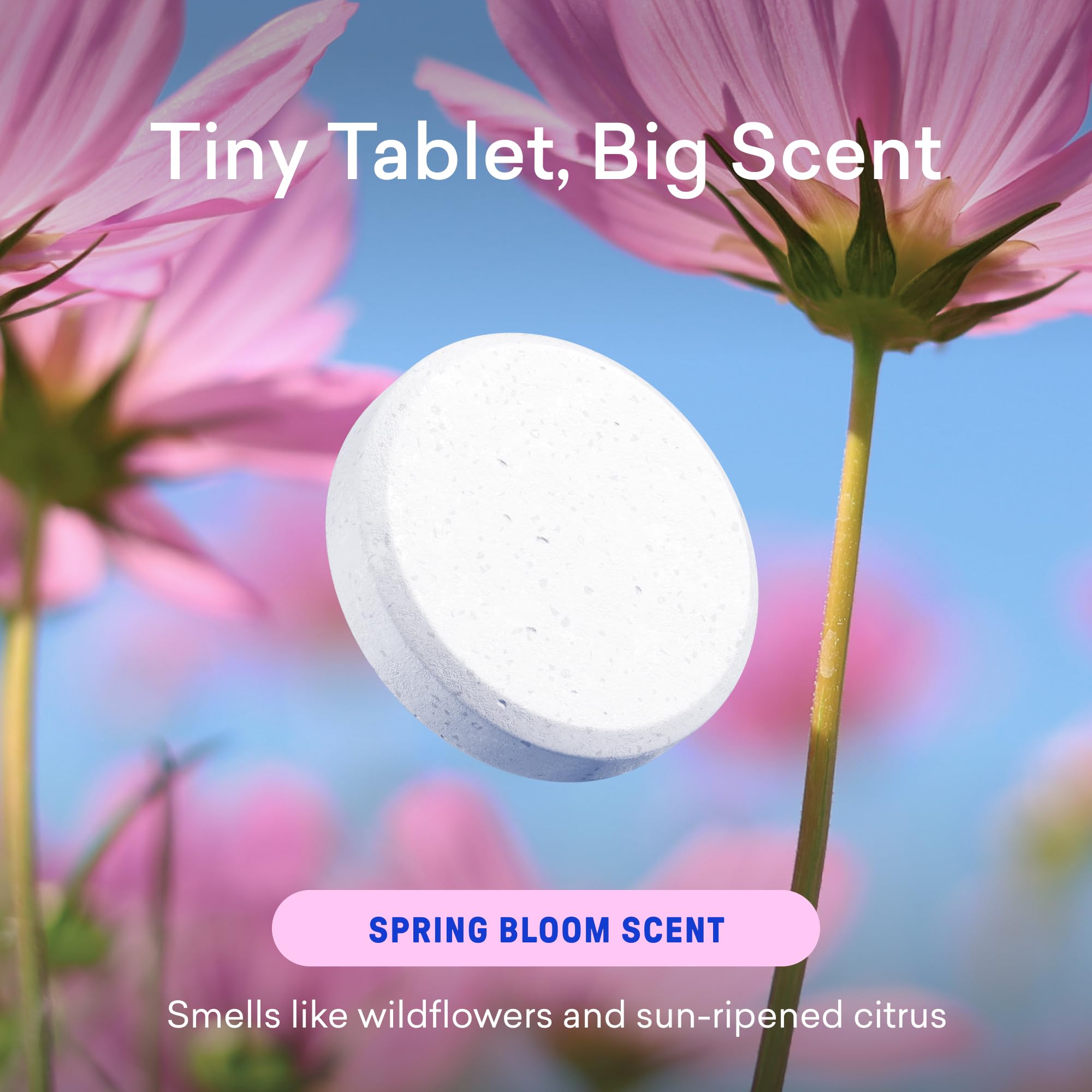 BLUELAND Juego de iniciación de tabletas de detergente para lavandería, aroma a floración primaveral, alternativa sin plástico y respetuosa con el medio ambiente a las hojas de vainas y líquidos,