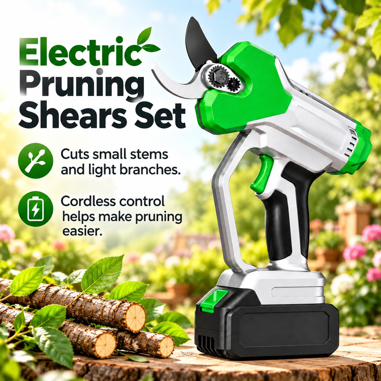 Tijeras De Poda Eléctricas, Con Aperturas De 22/32 Mm