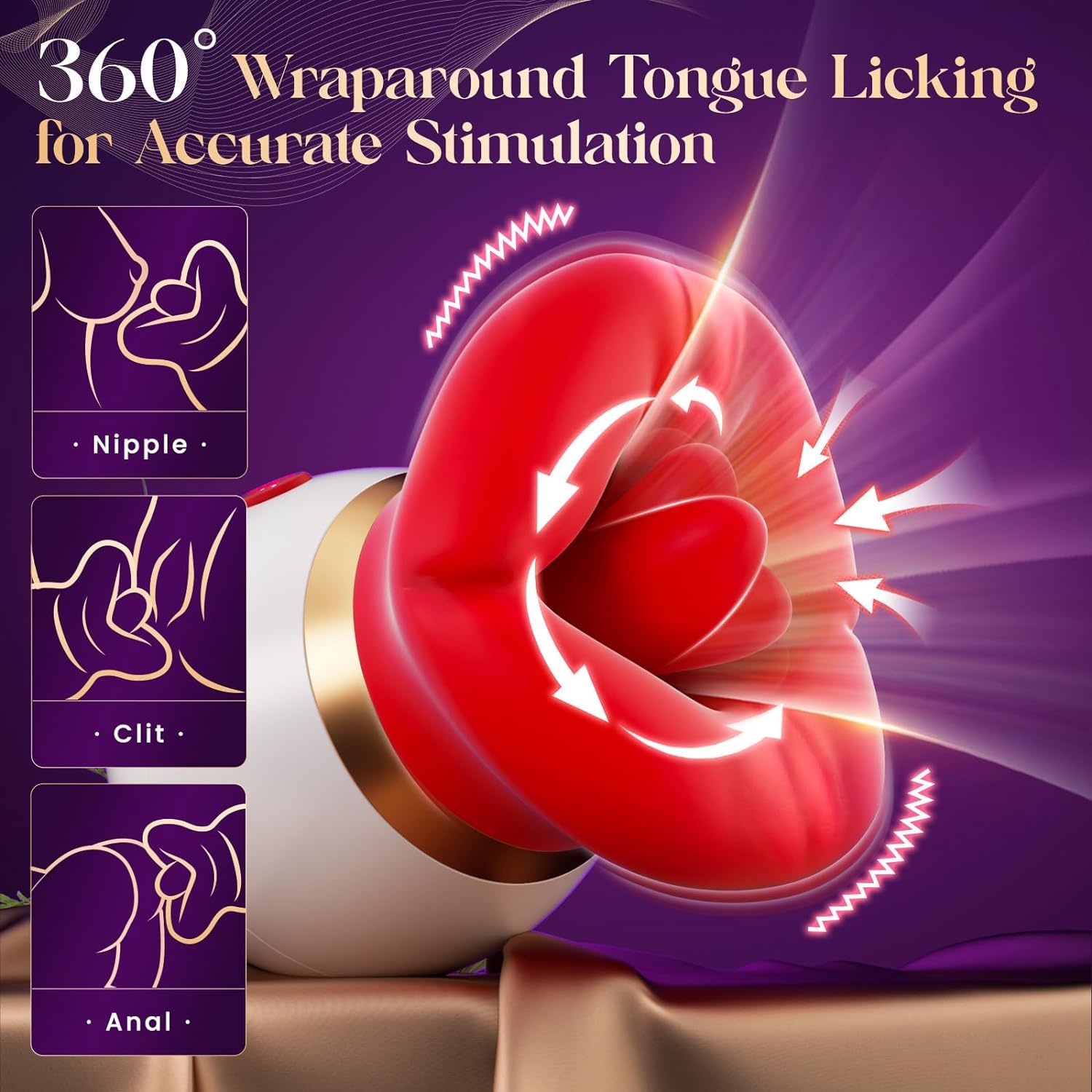 Vibratore Adulto Sesso Giocattoli per Donne - 3IN1 bocca a forma di succhiare vibratore, 10 lingua leccando 3 succhiare capezzoli anale clit succhiatore