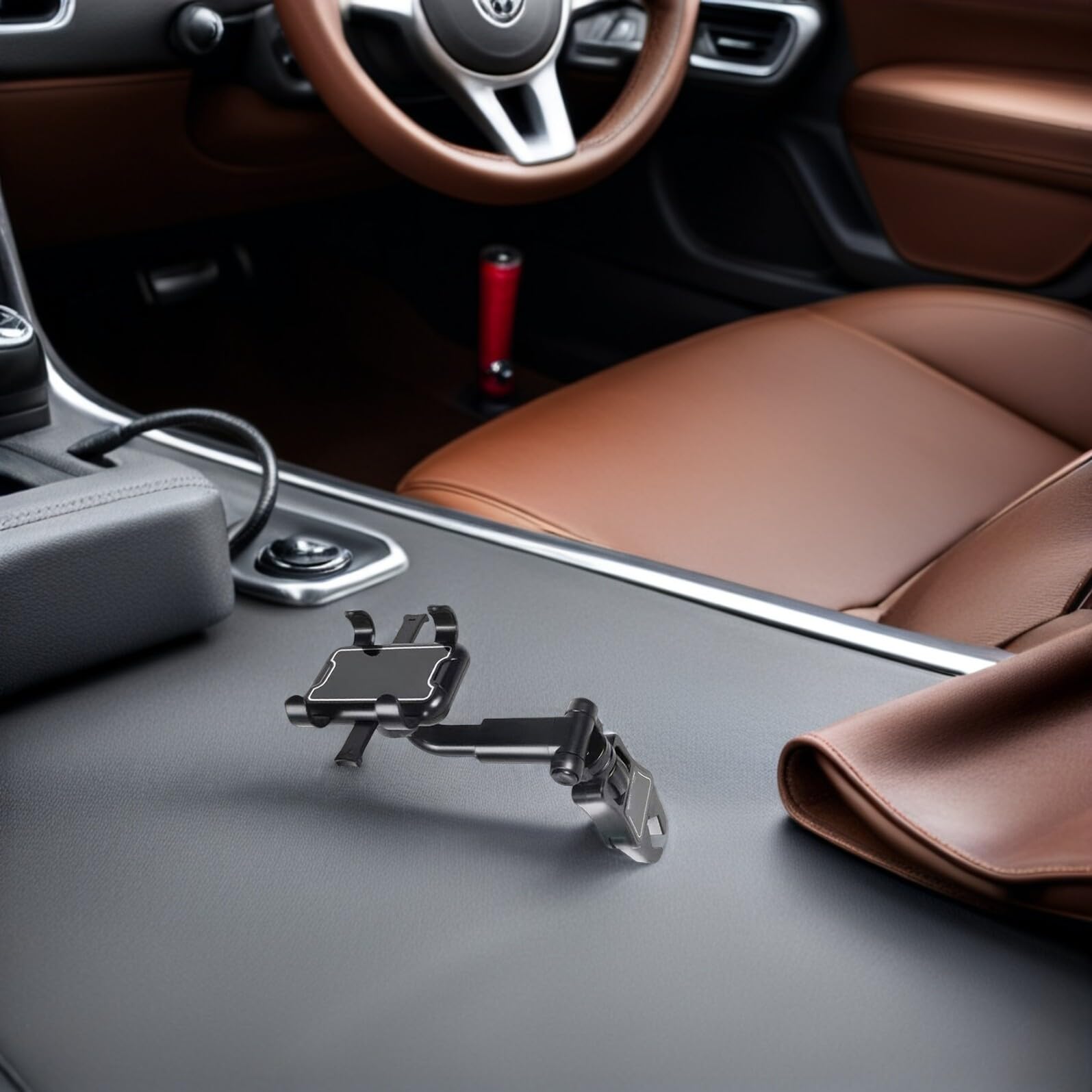 Uonlytech Supporto per Telefono per Auto 2 Pezzi Clip Regolabile e Girevole per Specchietto Retrovisore Accessorio Multifunzione Compatibile Smartphone Installazione Rapida per Veicoli e