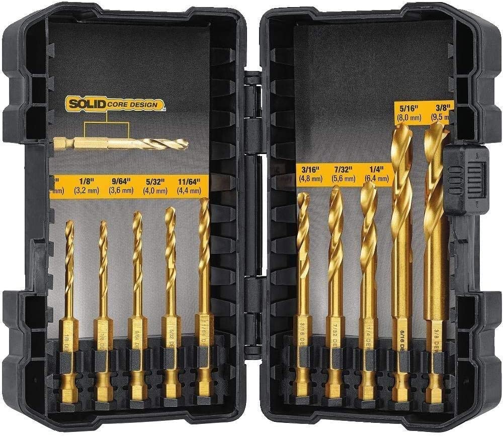 DEWALT Metallbohrer-Set HSS-Tin 10-tlg. schlagf